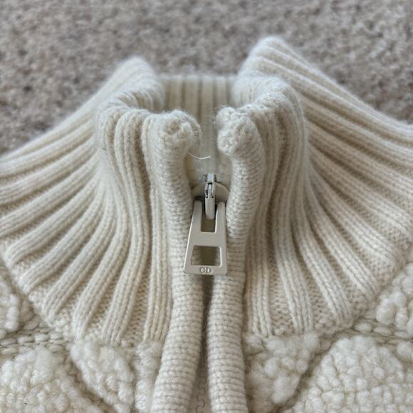 Dior CHRISTIAN DIOR  #241-003-884-2769 Size 4 Macrocannage Zipped Cardigan - Picture 4 of 8